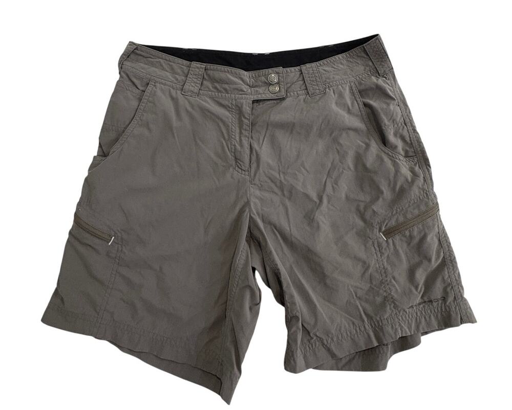 Exofficio Outdoor Utility Shorts Hiking Travel Womens 8 Pockets Quick Dry Gray